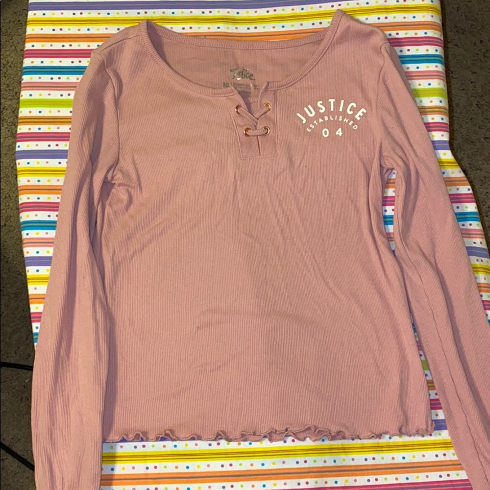 Size 10  girls justice shirt